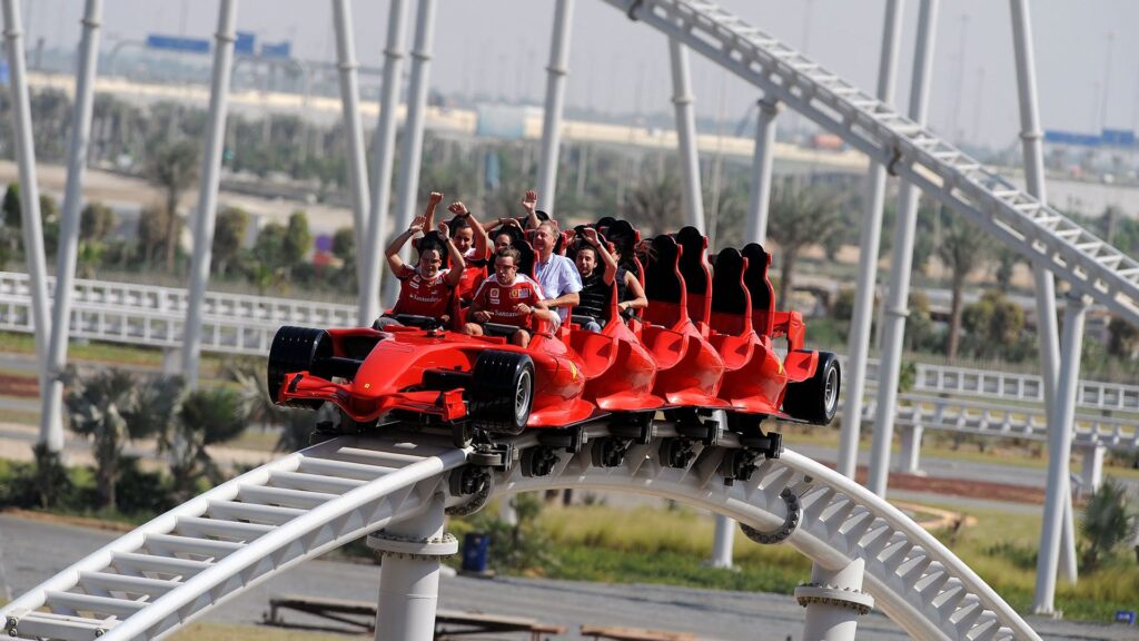 Roller coaster, Ferrari world Abu Dhabi
