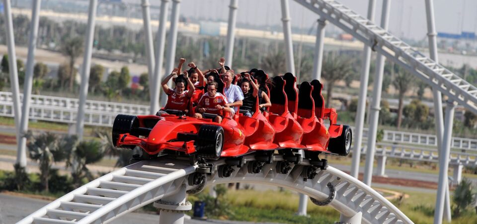 Roller coaster, Ferrari world Abu Dhabi