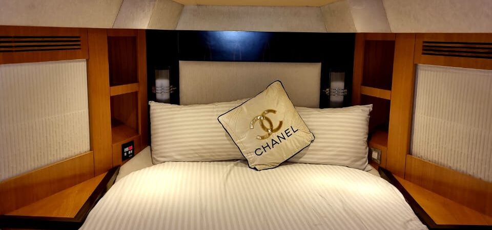 bed room in 56 Ft Luxury Yacht