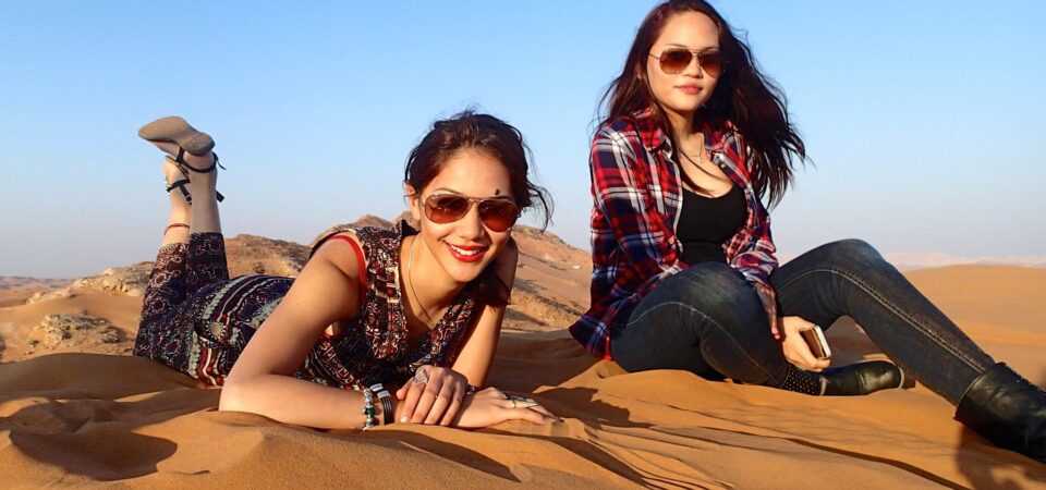 Fun time at desert