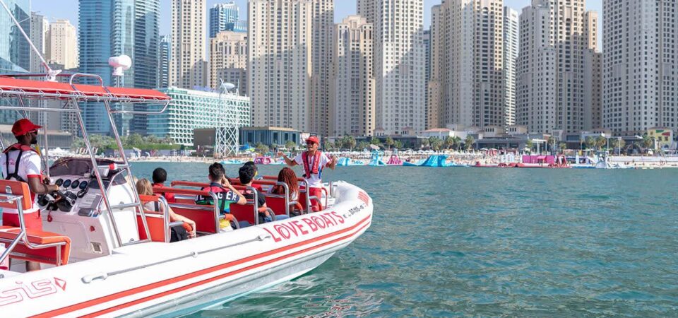 Dubai Marina view from speed boat tour